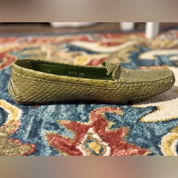 Prada Loafers - Green Snakeskin - Picture 10 of 15